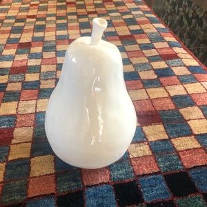 White ceramic decorative pear. Fab for Home Decor
